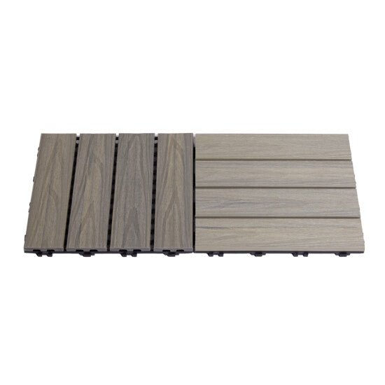 Terassilaatta komposiittia 30 x 30 cm 4 kpl., kelopuun värinen HORTUS - KarelianStore