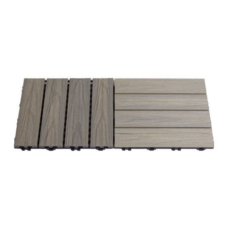 Terassilaatta komposiittia 30 x 30 cm 4 kpl., kelopuun värinen HORTUS - KarelianStore