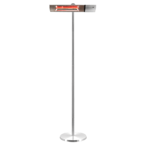 Terassilämmitin 500/1000/1500W lattiamalli, kaukosäädin, RGT, hopea HORTUS - KarelianStore