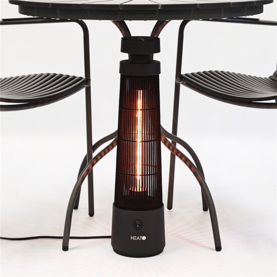 Terassilämmitin ECO high - line pöydänalusmalli "Cone" 1200W, musta HEAT1 - KarelianStore