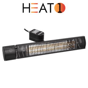 Terassilämmitin ECO plus - line 2000 W, oskilloiva, musta HEAT1 - KarelianStore