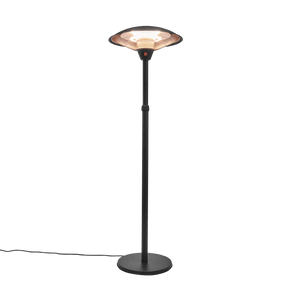 Terassilämmitin lattiamalli säädettävällä jalalla 900/1200/2100 W, HA, musta HORTUS - KarelianStore