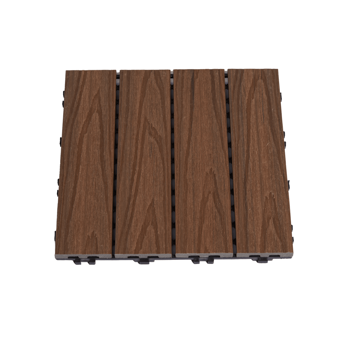 Terrance deck tiles composite 30 x 30 cm 4 kpl., tiikinvärinen HORTUS - KarelianStore