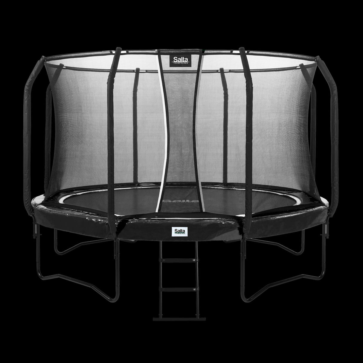 Trampoliini First Class Ø427 cm, musta sis. Portaat Salta - KarelianStore