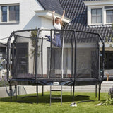 Trampoliini First Class Ø427 cm, musta sis. Portaat Salta - KarelianStore