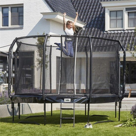 Trampoliini First Class Ø427 cm, musta sis. Portaat Salta - KarelianStore