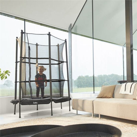 Trampoliini Junior Ø139x189 cm, musta Salta - KarelianStore