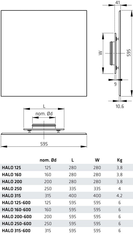 Tuloilmahajotin Climecon Halo 200 - 600 - KarelianStore