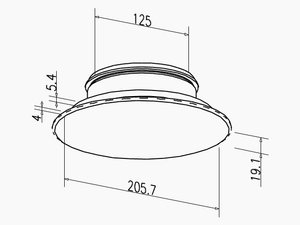 Tuloilmahajotin Climecon LINE - 125 - KarelianStore