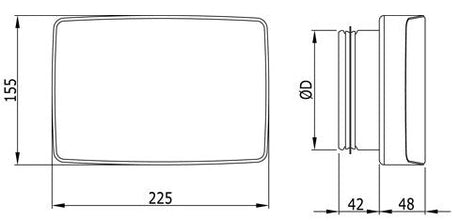 Tuloilmaventtiili Onnline BOS - 125 - ON Musta - KarelianStore