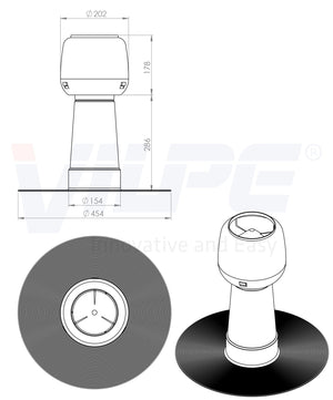 Tuuletusputki VILPE 110 Vaaleanharmaa - KarelianStore