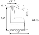 Tyhjennyspumppu Simaco Ego 500 GI LS HI - FI 1 - V - KarelianStore