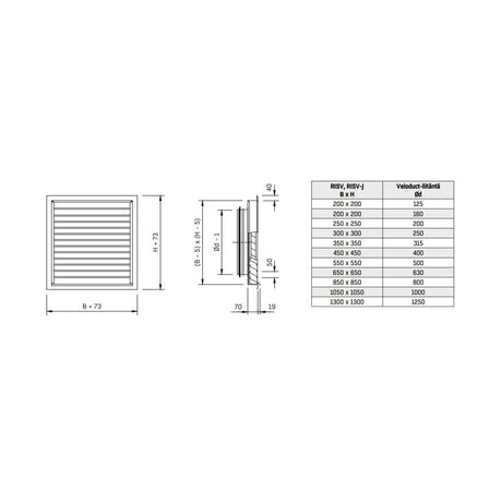 Ulkosäleikkö Fläktgroup RIS - V 200 - KarelianStore