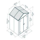 Vaja Rubicon 2.8 m2 harmaa Palram - Canopia - KarelianStore