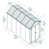 Vaja Rubicon 7.0 m2 harmaa Palram - Canopia - KarelianStore
