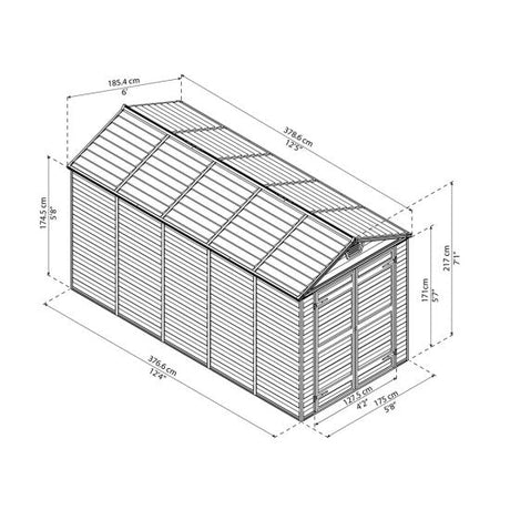 Vaja SKYLIGHT 7,0 m2 Keskiyön harmaa Palram - Canopia - KarelianStore
