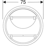 Valopeili Geberit Option Round 750x750x30 mm - KarelianStore