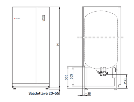 Vedenlämmitin Haato HK SC300 R Smart Control - KarelianStore
