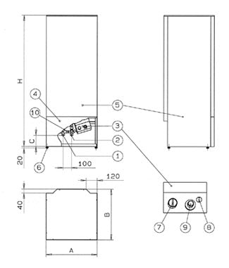 Vedenlämmitin Jäspi VLM - 100S 1 - 3 kW - KarelianStore