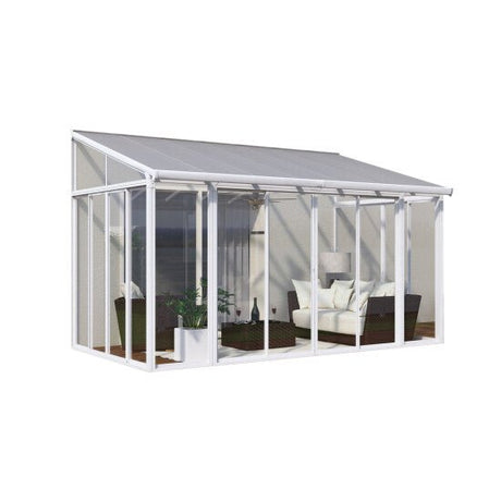 Viherhuone SanRemo 3 x 4,25, valkoinen Palram - Canopia - KarelianStore