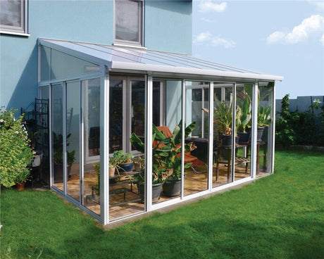 Viherhuone SanRemo 3 x 4,25, valkoinen Palram - Canopia - KarelianStore