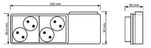 Vikavirtapistorasia Onnline Vikis 16A 4 - osainen 30mA 250V IP20 - KarelianStore