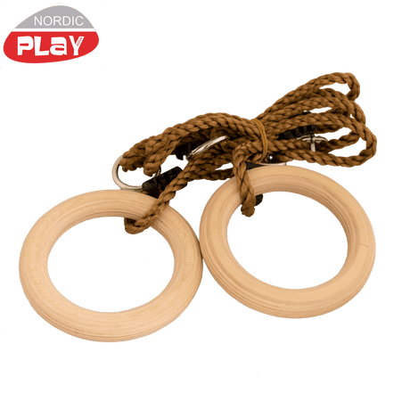 Voimistelurenkaat Ø15,8 cm puiset säädettävällä köydellä NORDIC PLAY - KarelianStore