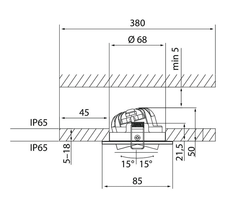 Alasvalo Airam Compact Outdoor IP65 840 4000K Musta - KarelianStore