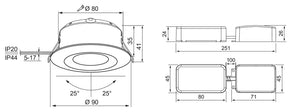 Alasvalo Airam Compact Tilt IP44 7W/840 Suunnattava ja Himmennettävä - KarelianStore