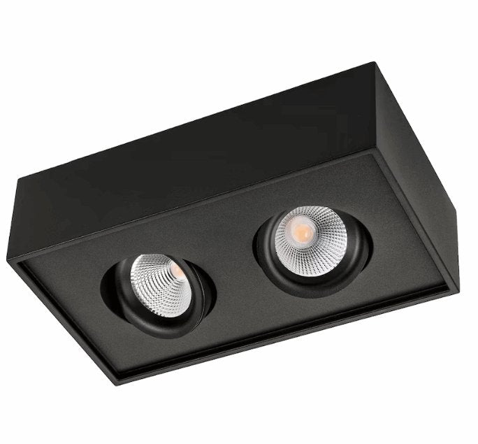 Alasvalo Cube Lux 2x7W 3000K Musta - KarelianStore