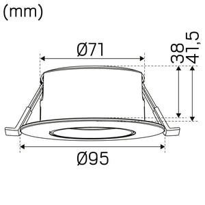 Alasvalo Hide-a-Lite Comfort Quick G4 ISO Tilt IP44 690lm 7.5W Valkoinen - KarelianStore