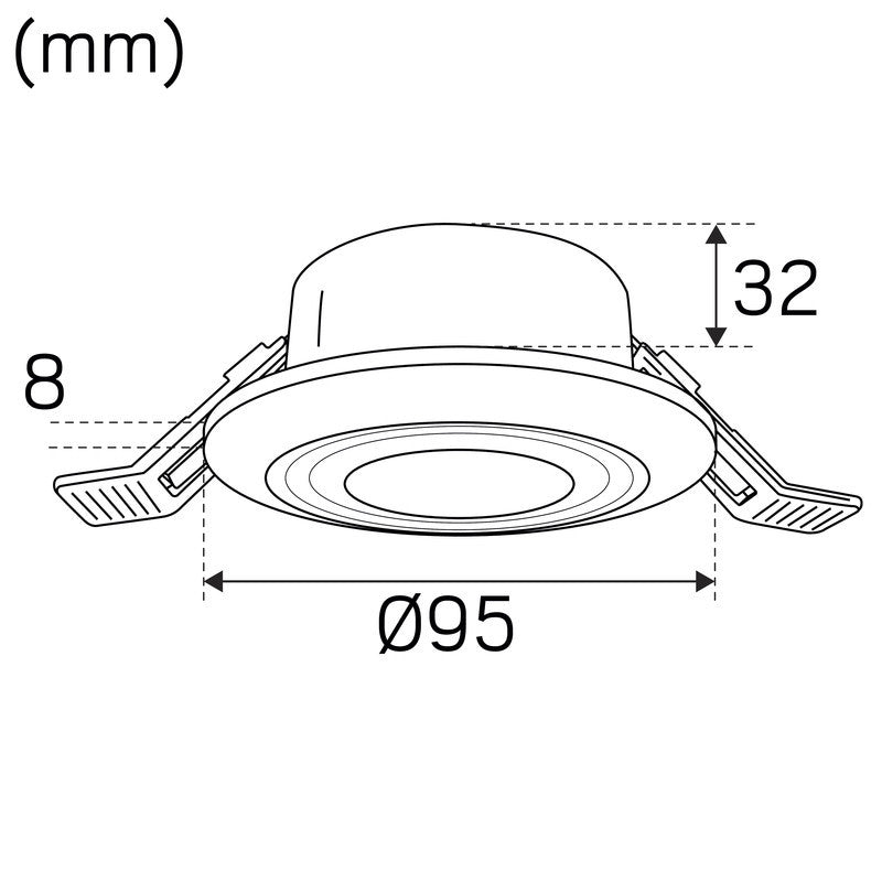 Alasvalo Hide-a-Lite Comfort Quick IP44 435lm 6W 3000K Himmennettävä Antrasiitti - KarelianStore
