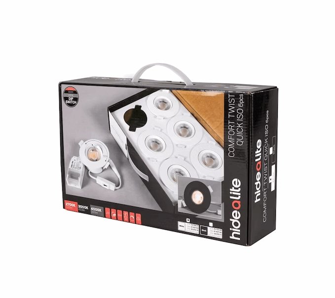 Alasvalo Hide-a-Lite Comfort Twist IP44 470lm 6.5W Musta 6kpl - KarelianStore