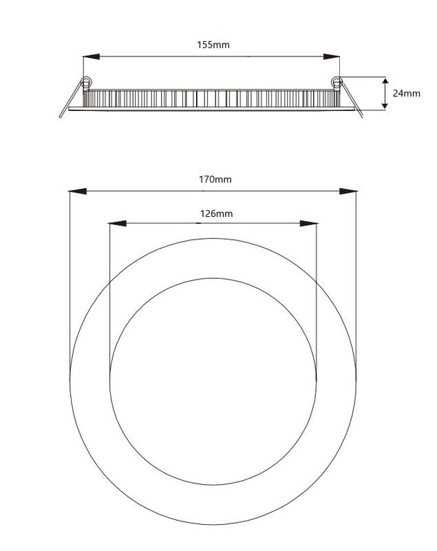 Alasvalo Jupeled Core Dim 12W IP44 170mm Dim Valkoinen - KarelianStore