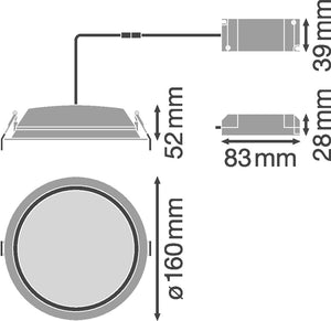 Alasvalo Ledvance Downlight ALU 150 14W 4000K IP44 Valkoinen - KarelianStore