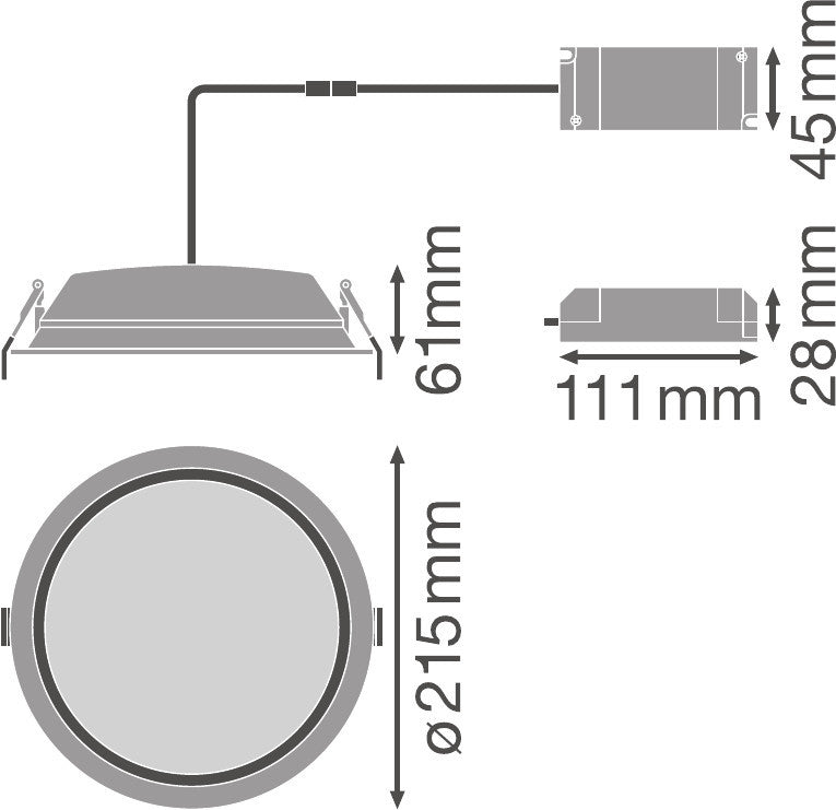 Alasvalo Ledvance Downlight ALU 200 25W 4000K Valkoinen - KarelianStore