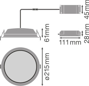 Alasvalo Ledvance Downlight ALU 200 25W 4000K Valkoinen - KarelianStore