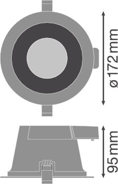 Alasvalo Ledvance Downlight Comfort DN155 18W 4000K IP54 Valkoinen - KarelianStore