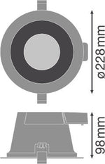 Alasvalo Ledvance Downlight Comfort DN205 20W 4000K Valkoinen - KarelianStore