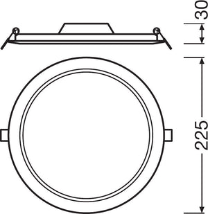 Alasvalo Ledvance Downlight Slim Round 18W 4000K Valkoinen - KarelianStore