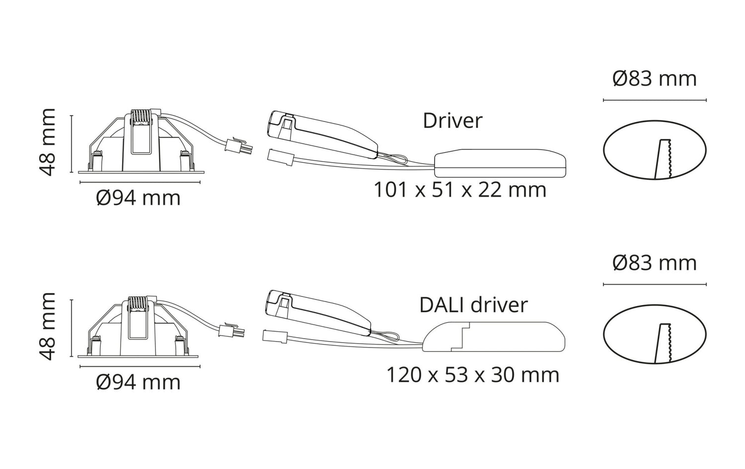 Alasvalo SG Junistar Lux 7W 4000K IP44 Valkoinen - KarelianStore