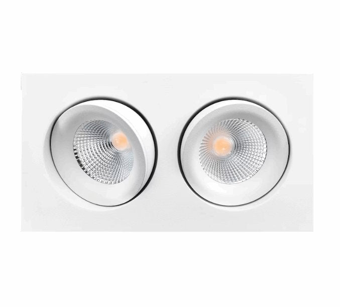 Alasvalo SG Junistar Lux Square 2x7W 3000K IP44 Valkoinen - KarelianStore