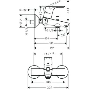 Amme- ja suihkuhana Hansgrohe 31944000 Focus - KarelianStore