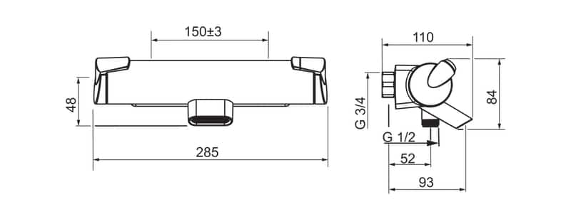 Amme- ja suihkuhana Oras 7140 Optima termostaatti - KarelianStore