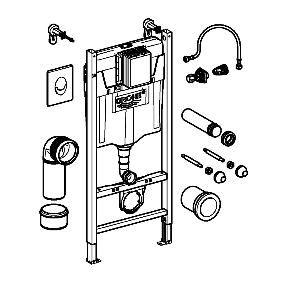 Asennusteline seinä-WC:lle GROHE Rapid SL 3-in-1 - KarelianStore