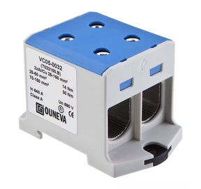 Haaroitusliitin Ouneva OTL 2x AI Cu 25-150mm2 Sininen - KarelianStore