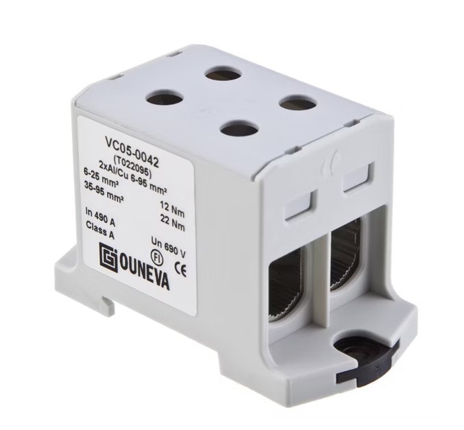 Haaroitusliitin Ouneva OTL 2x AI Cu 6-95mm2 Harmaa - KarelianStore