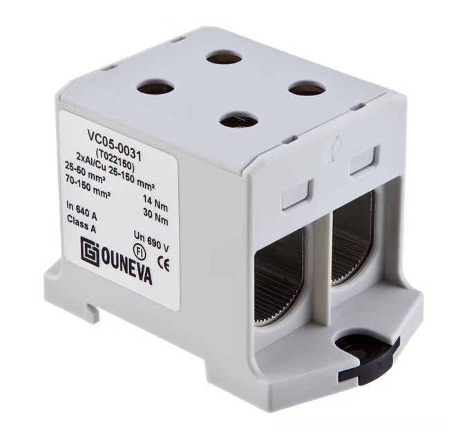 Haaroitusliitin Ouneva OTL 2xAI Cu 25-150mm2 Harmaa - KarelianStore