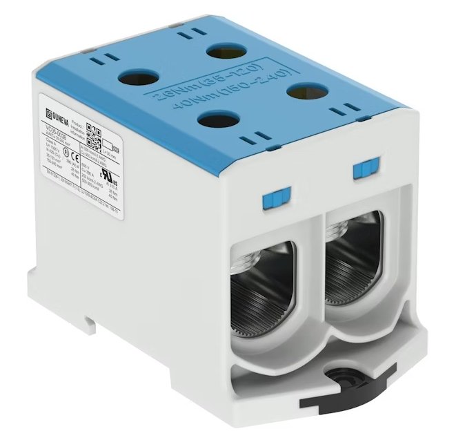 Haaroitusliitin Ouneva OTL 2xAI Cu 35-240mm2 Sininen - KarelianStore