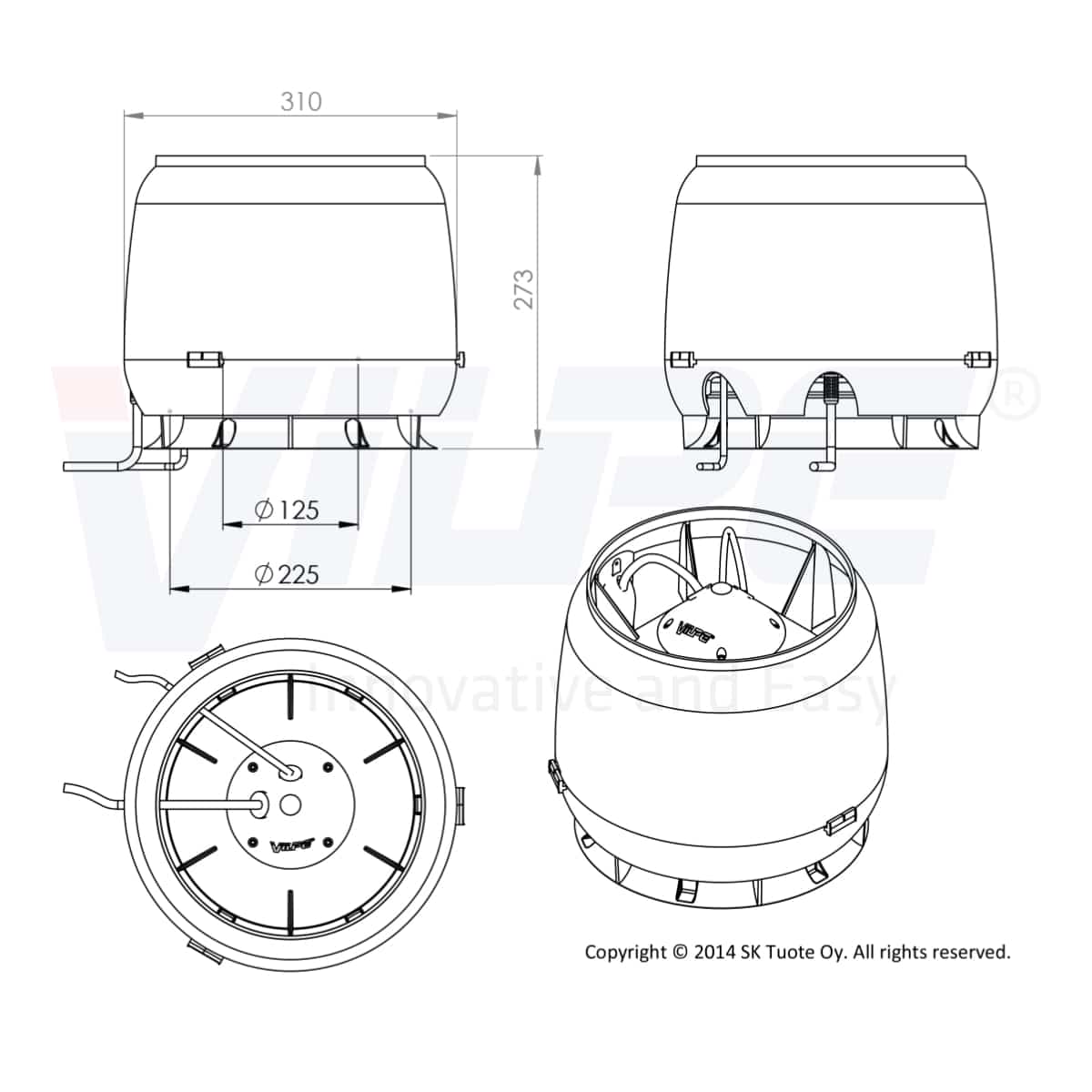 Huippuimuri VILPE E190S Punainen - KarelianStore